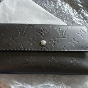 Louis Vuitton Gray Monogram Matte Vernice Wallet.
